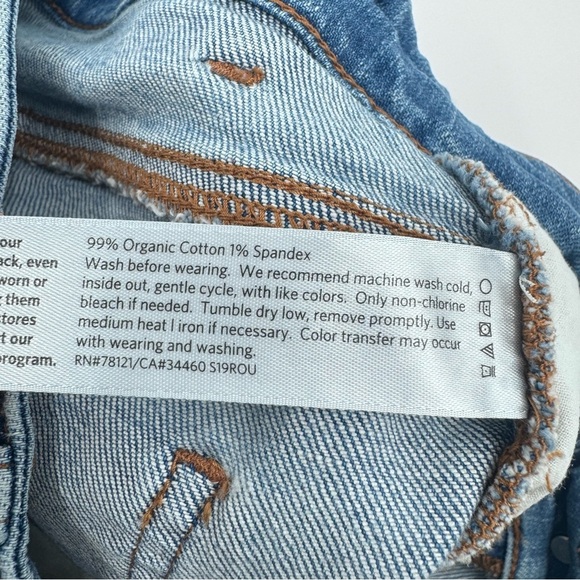 Eileen Fisher Jeans Women 0 Blue Mom Mid Rise Organic Denim Stretch Comfy Ankle - Picture 8 of 12